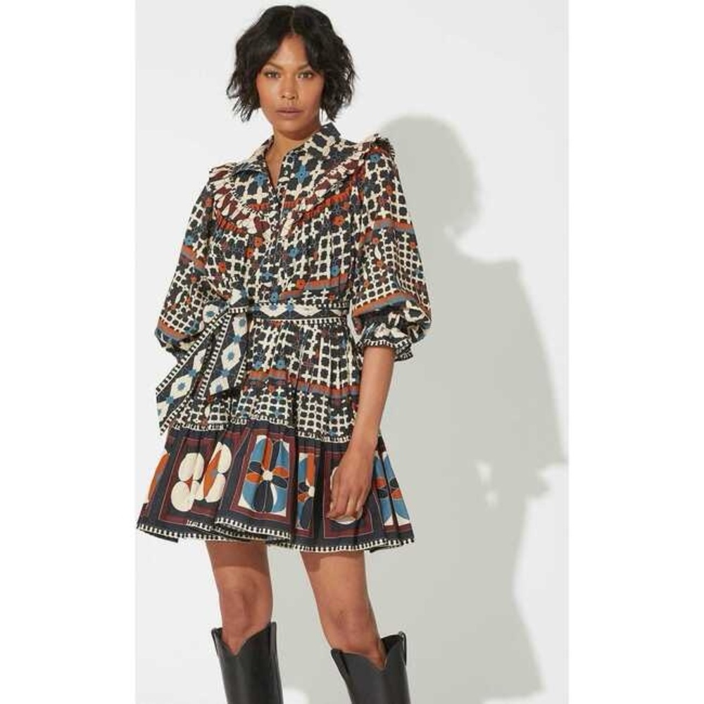 Cleobella Lotte Geometric Print Mini Dress